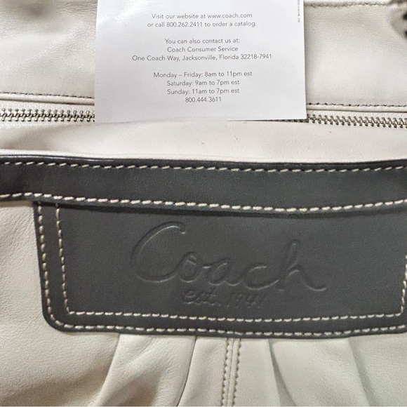 Original COACH Ivory & Gray Classic Shoulder Bag – F13759 - Picture 10 of 16